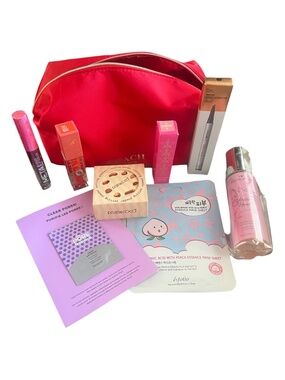 Coach Cosmetic Bag + NWT Makeup Bundle Jeffree Star Benefit Mask Set